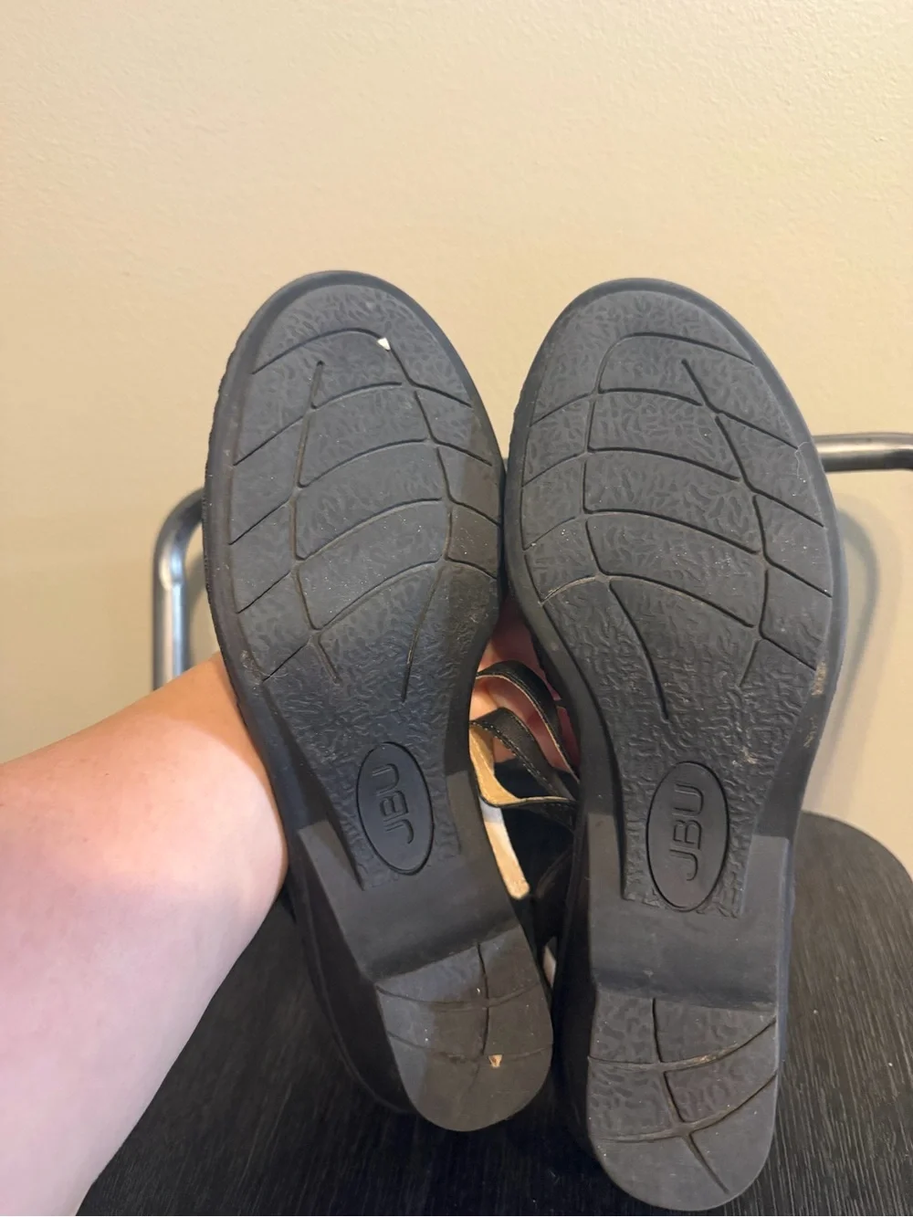 JBU by Jambu Bethany Black Laser Cut Mary Jane Comfort Shoes 9.5